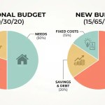 Budget comparison financial pie