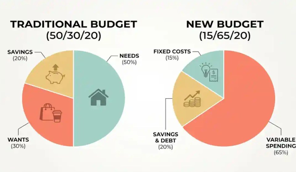 Budget comparison financial pie